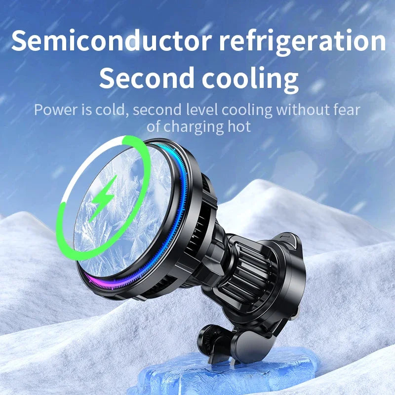 VIKEFON 15W Ice Cooling Magnetic Wireless Car Charger Fast