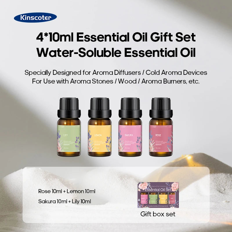 KINSCOTER Volcano Flame & Jellyfish Aroma Diffuser - 360ml Essential Oil Humidifier
