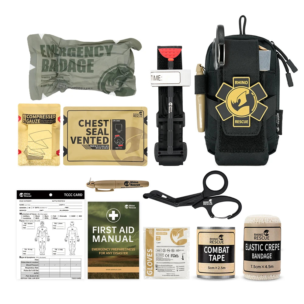 Rhino Rescue EDC First Aid Kit Pouch - Tactical Trauma Gear
