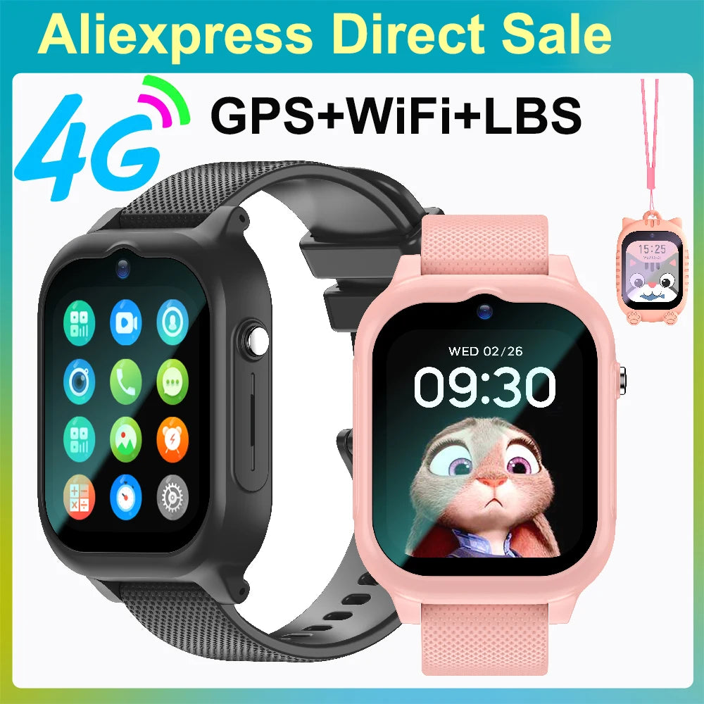 Vabena Kids Smart Watch 4G GPS Video Call SOS - Child Phone Watch