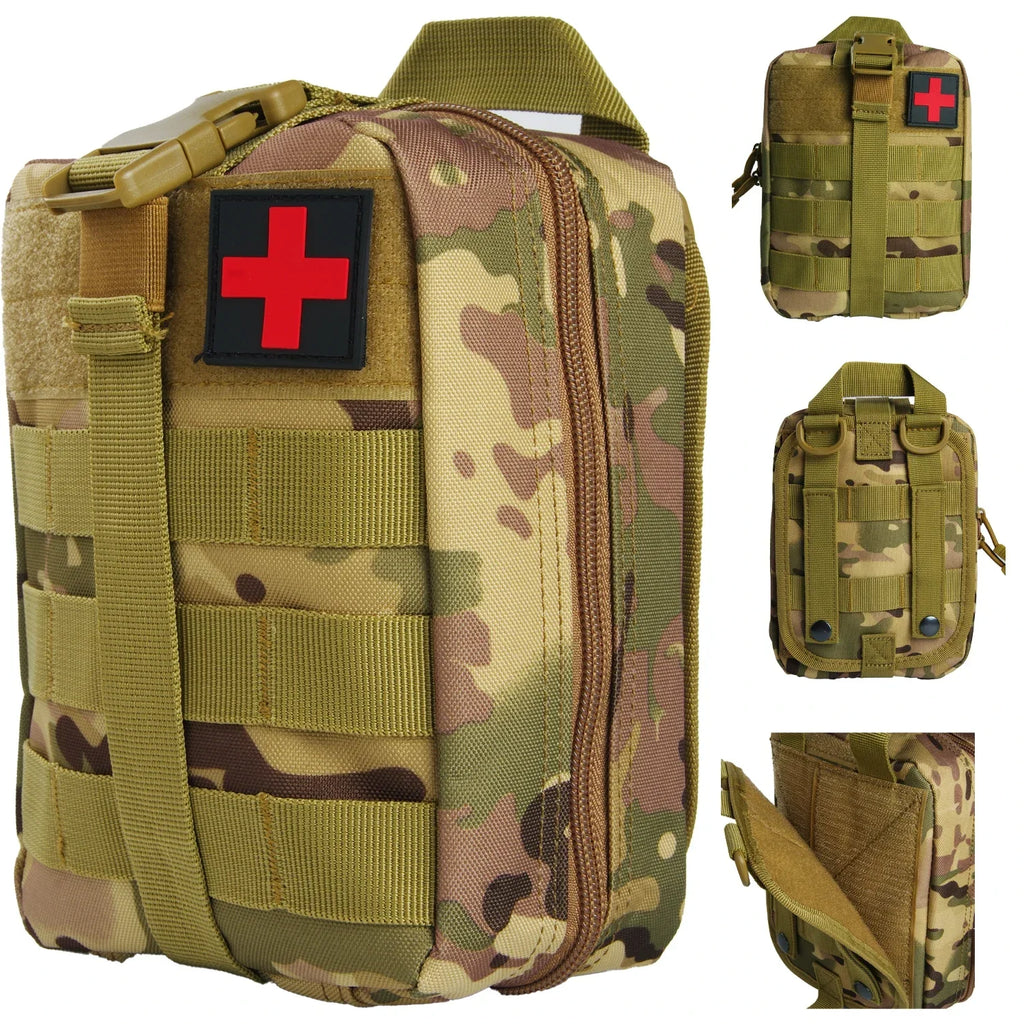 Tactical IFAK First Aid Survival Kit - 18 EMT Emergency Items MOLLE Pouch