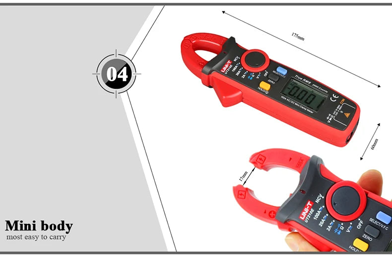 UNI-T UT210E/UT210D Digital Clamp Meter | AC/DC Ammeter | True RMS Multimeter for Electricians & HVAC