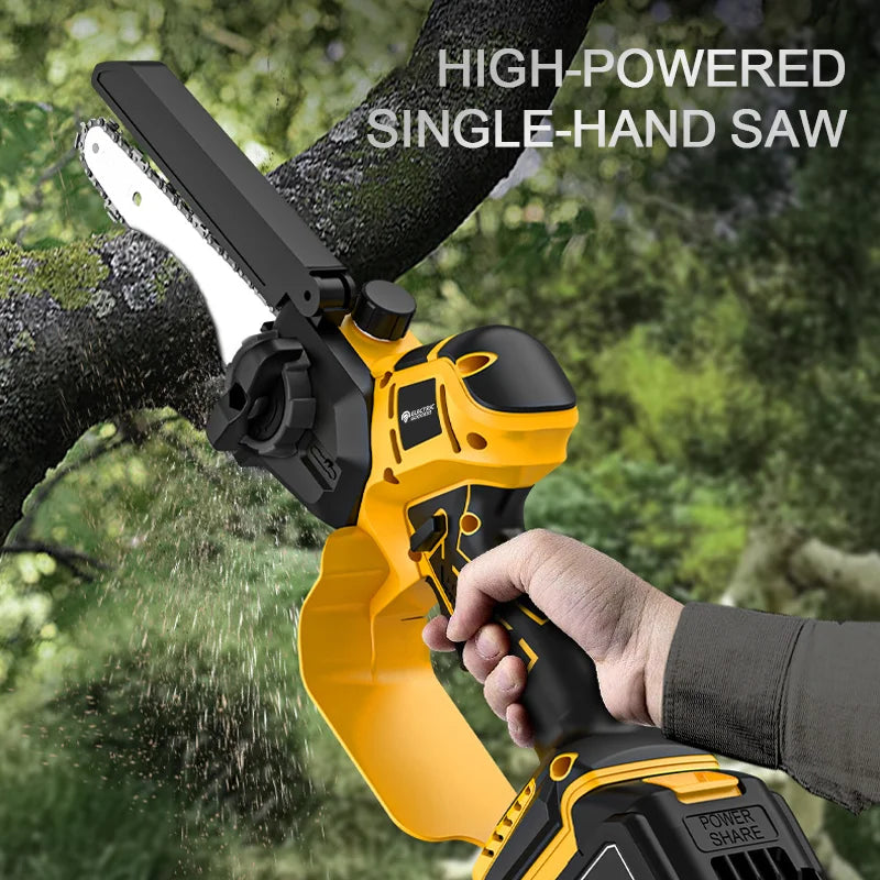 8-Inch 1380W Brushless Electric Chainsaw - Professional Pruning Saw for Dewalt 20V