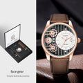 TOMI Men's Luxury Quartz Watch Gift Set - Detachable Strap