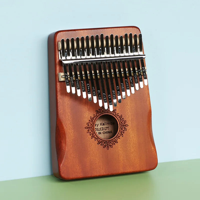 21 Key Mahogany Kalimba - Portable Thumb Piano for Beginners