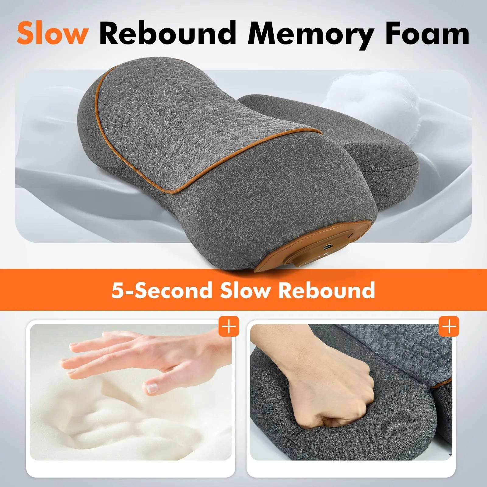 Vabena Electric Neck Massager: Cervical Pillow, Heat, Vibration & Stretch