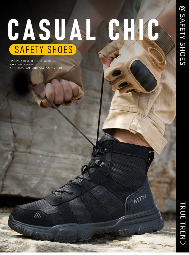 Vabena Breathable Anti-Smash Safety Boots for Work