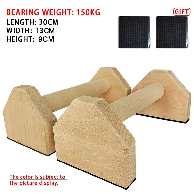 Wooden Push-Up Stands & Parallettes | Non-Slip Home Fitness Equipment