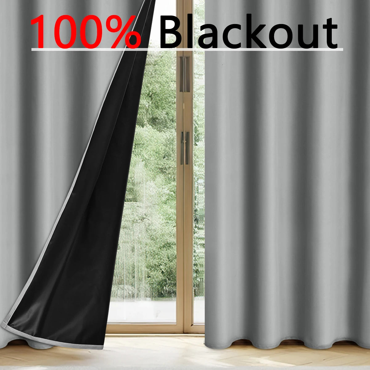 100% Blackout Curtains for Bedroom & Living Room - Full Shading & Sun Protection