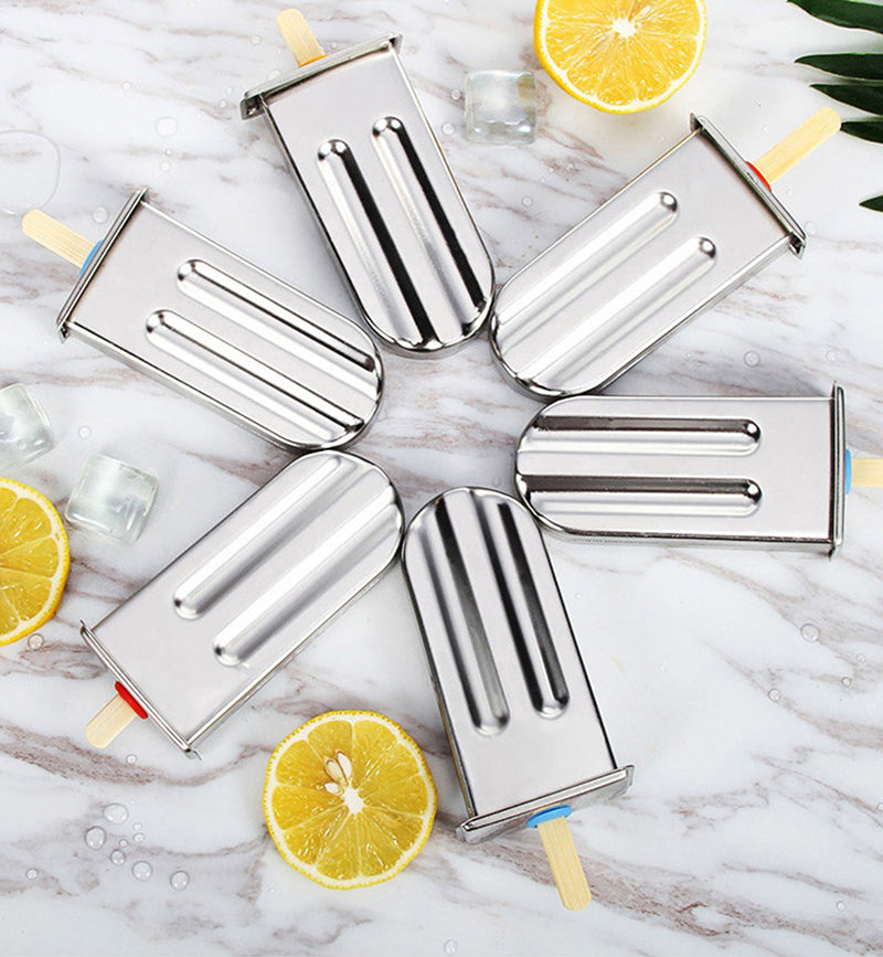 Stainless Steel Popsicle Mold Rack – Homemade Ice Cream & Lolly Maker Set