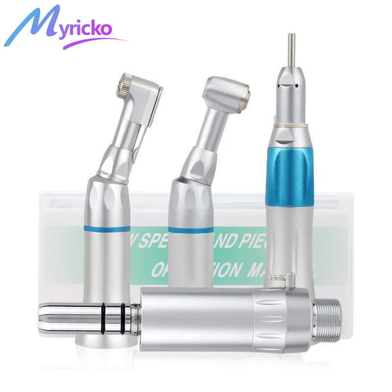 Dental Low Speed Handpiece Kit | Straight & Contra Angle Air Motor Set