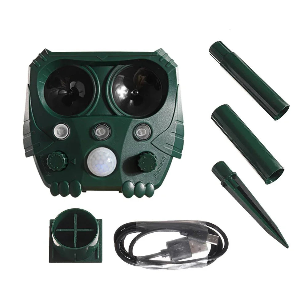 Solar Powered Ultrasonic Animal Repeller | Garden & Yard Deterrent