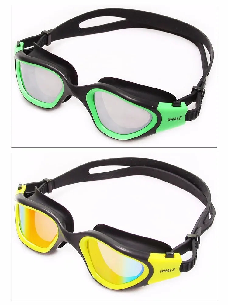Professional Anti-Fog UV Swimming Goggles for Adults - Waterproof Silicone