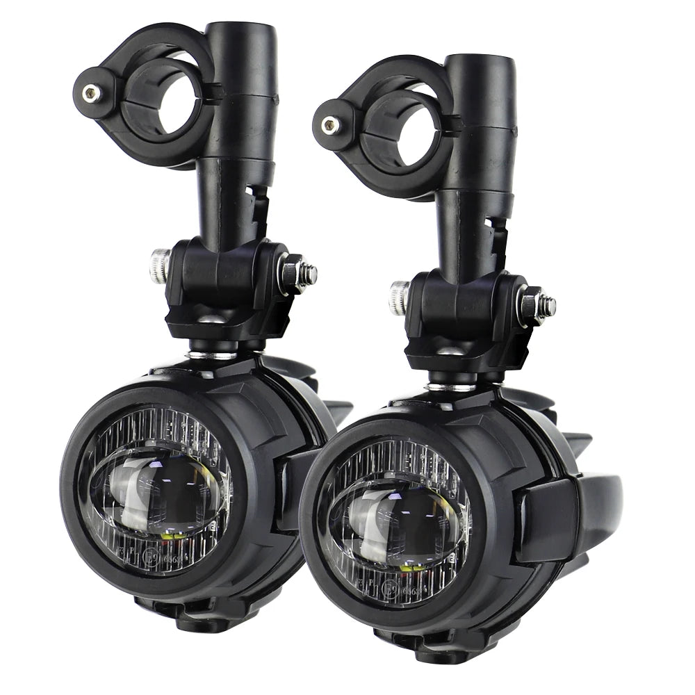 High-Performance Auxiliary LED Fog Lights for BMW R1200GS F800GS K1600 & Universal Motorcycles | 40W 6000K