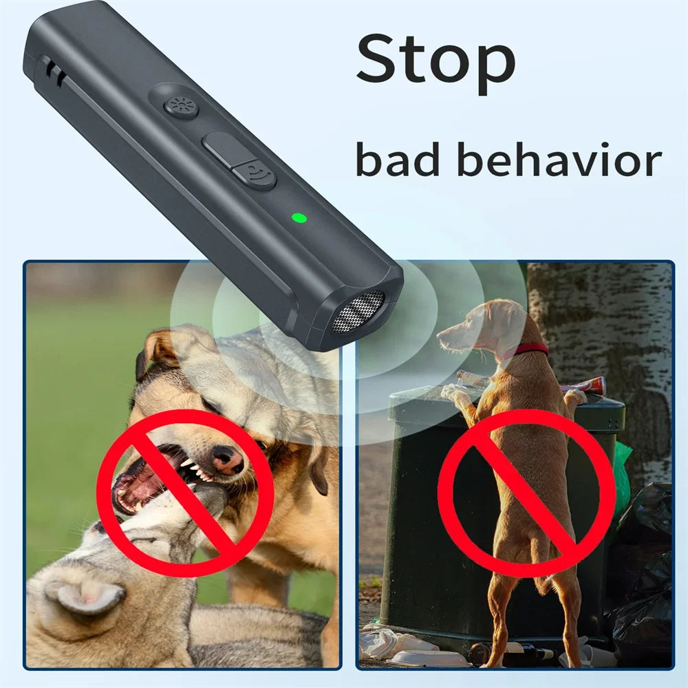 Powerful Ultrasonic Dog Barking Deterrent Device - Portable Anti-Bark Repellent