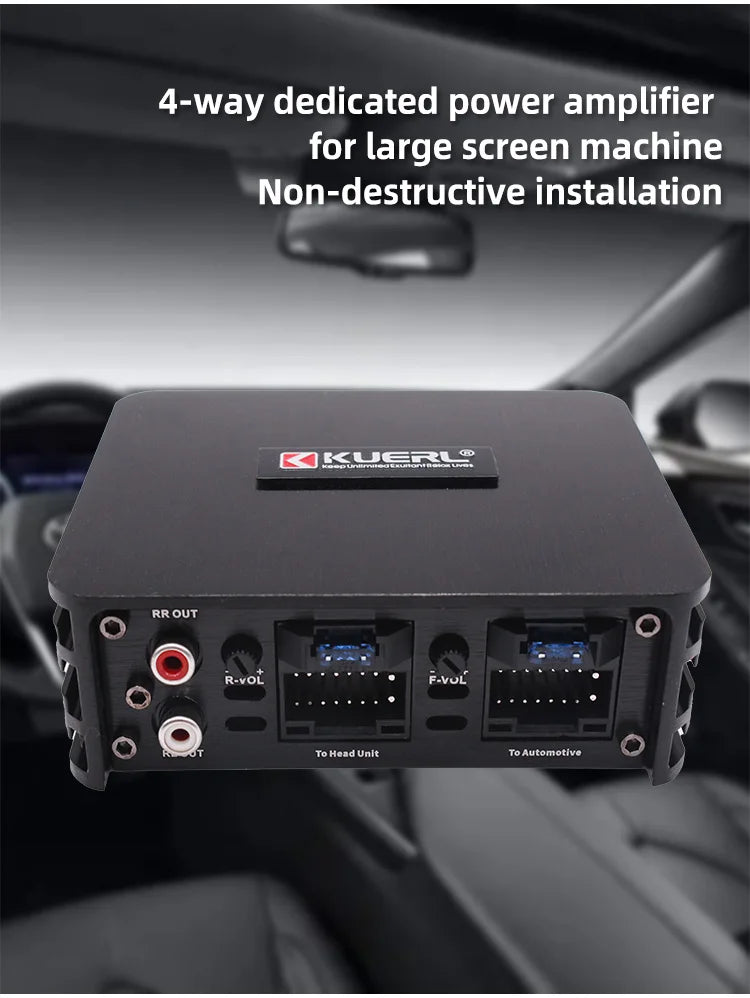 Car Power Amplifier 4*60W DSP | Lossless Audio for Android Large Screens