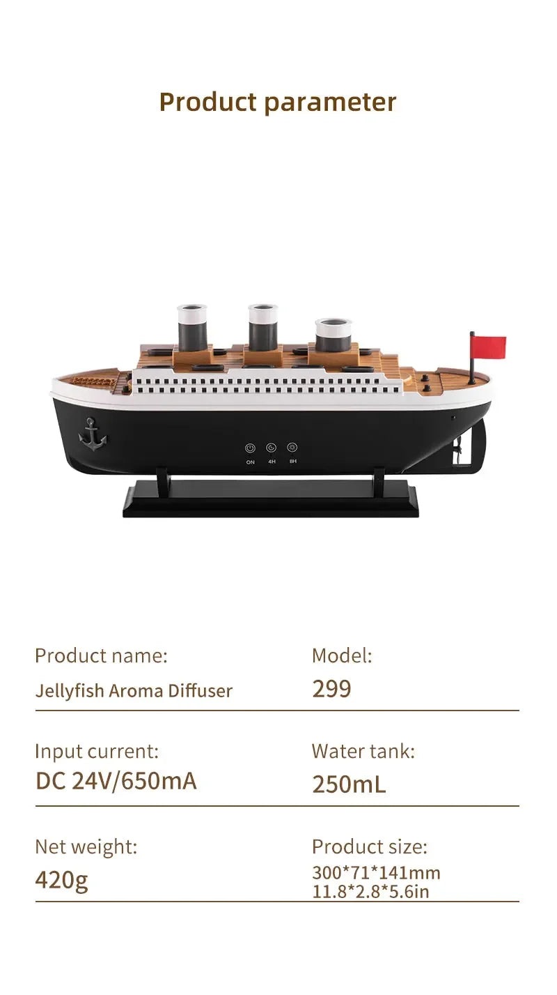 CREAROMA Titanic Humidifier - 250ml Remote Control Air Diffuser