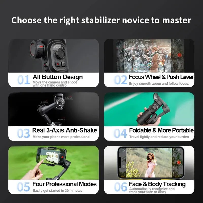 AOCHUAN SmartXE 3-Axis Smartphone Gimbal Stabilizer