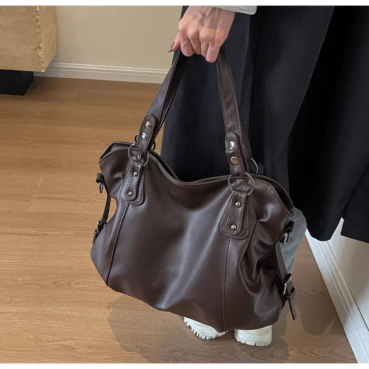 Vabena 2026 Soft Interior Shoulder Bags - High Quality Contrasting PU Handbags