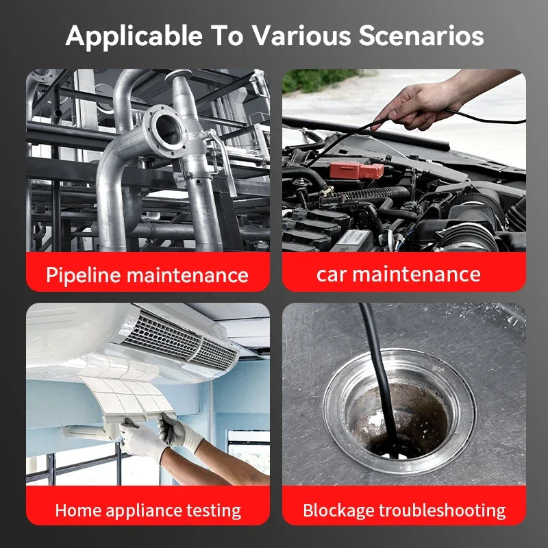 3.9mm HD Two-Way Rotary Industrial Endoscope Camera with 5.0" Display
