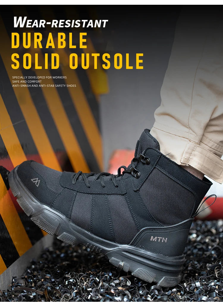 Vabena Breathable Anti-Smash Safety Boots for Work