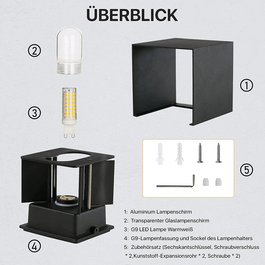 KICAAO Modern Architectural Waterproof LED Wall Lamp | Outdoor Lighting