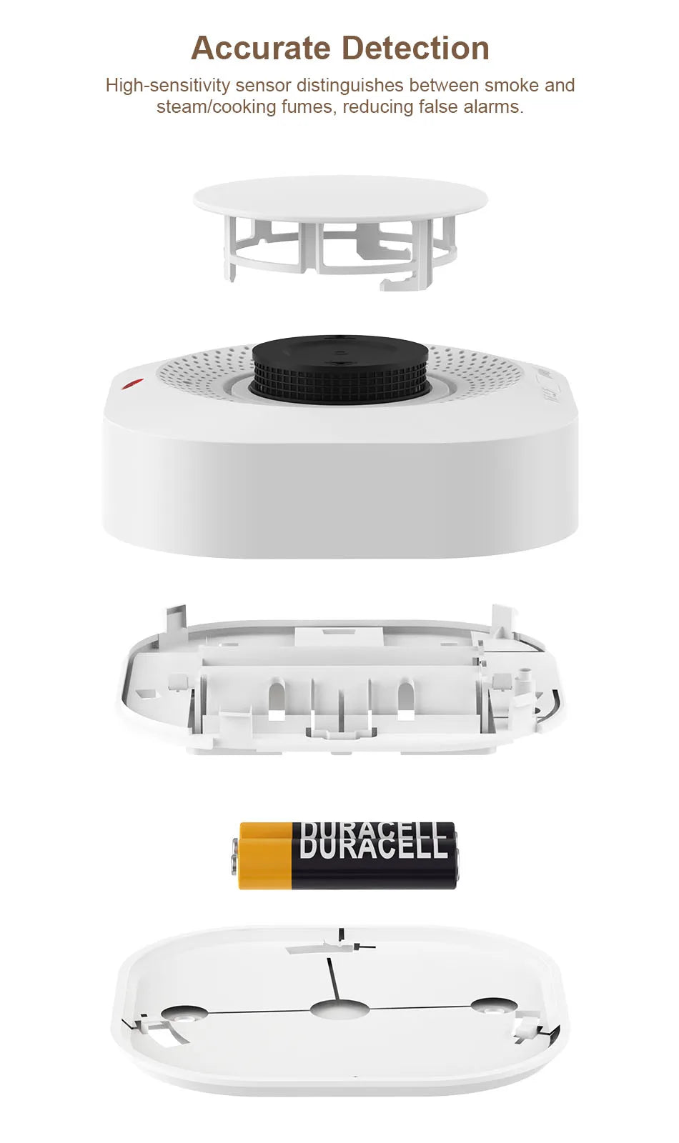 ZigBee WiFi Smart Smoke Detector Alarm for Tuya Smart Life Home Security