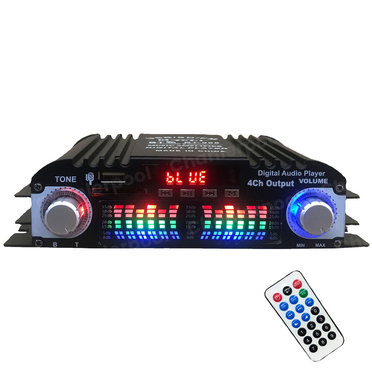 1600W Peak HiFi Amplifier | 4-Ch Digital Audio | Bluetooth Karaoke FM Remote