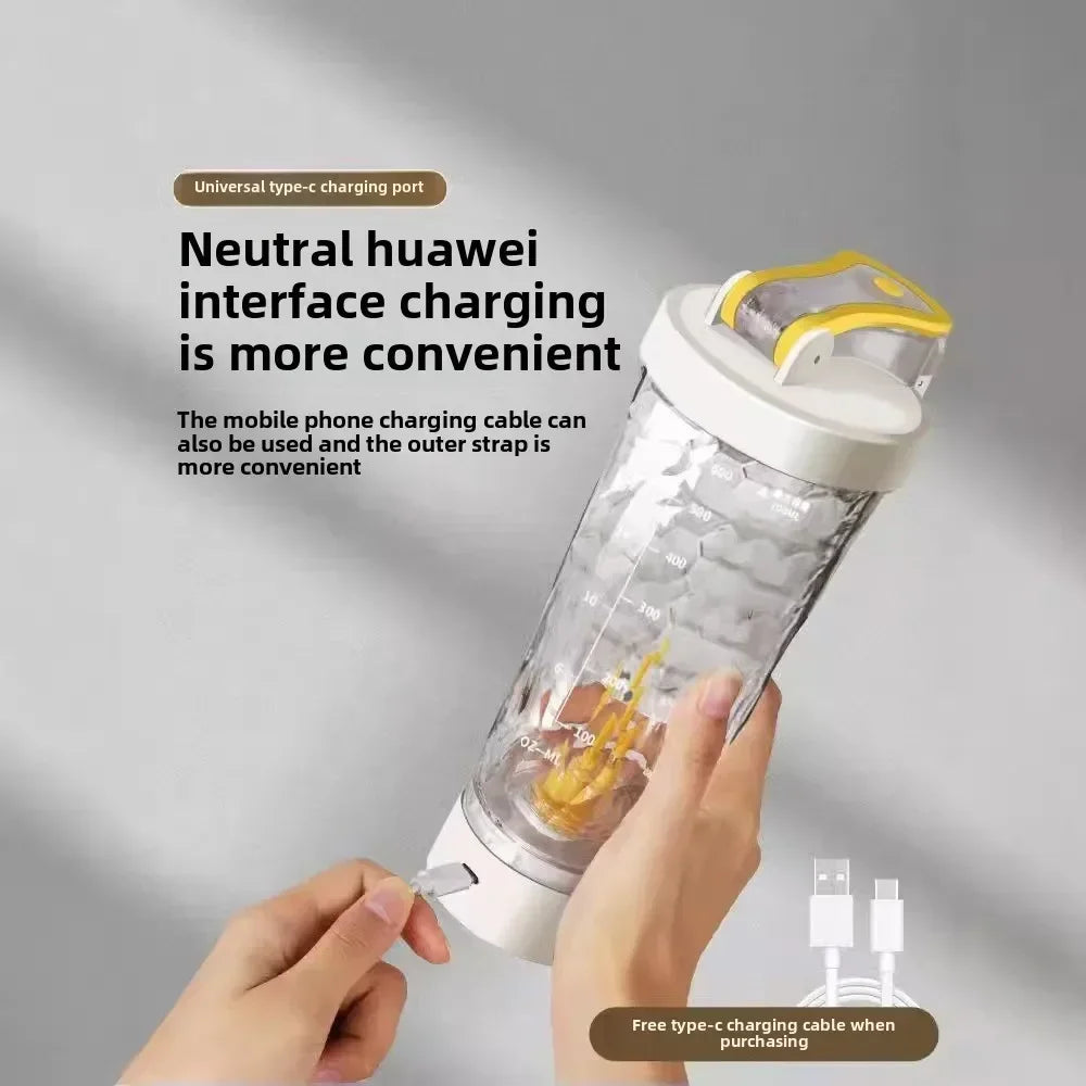650ml Electric Protein Shaker Bottle - Automatic Mixer for Smooth Drinks