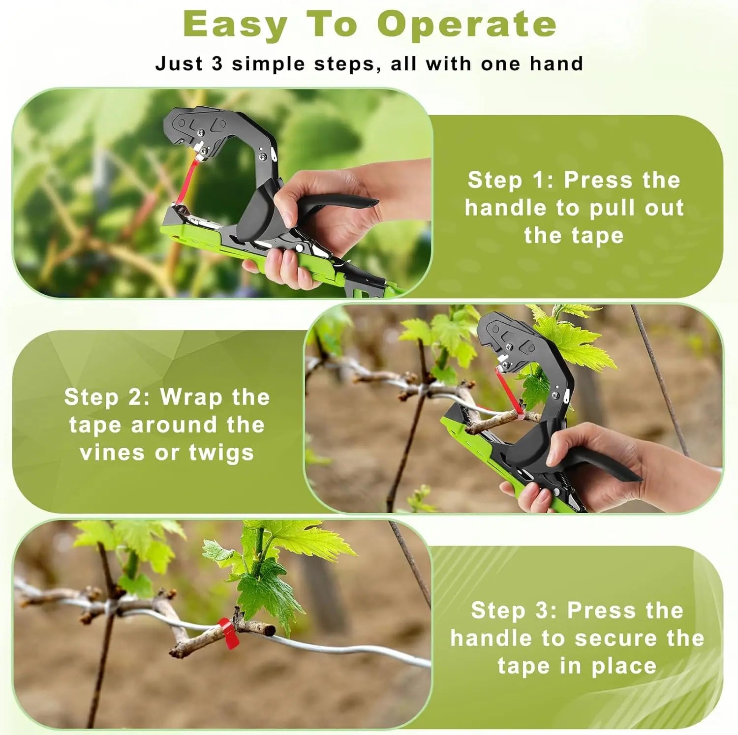 Tomato Binding Machine for Garden | Seedling Vine Vegetable Tapener Tool
