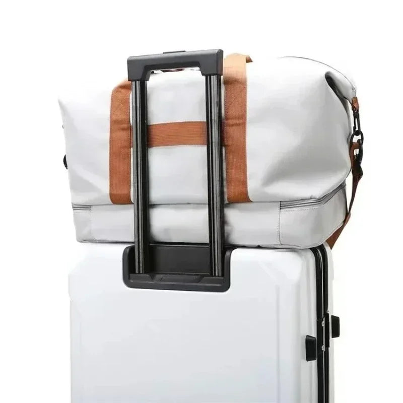 Men's Large Capacity Waterproof Gym Bag - Travel Sports Duffle & Crossbody
