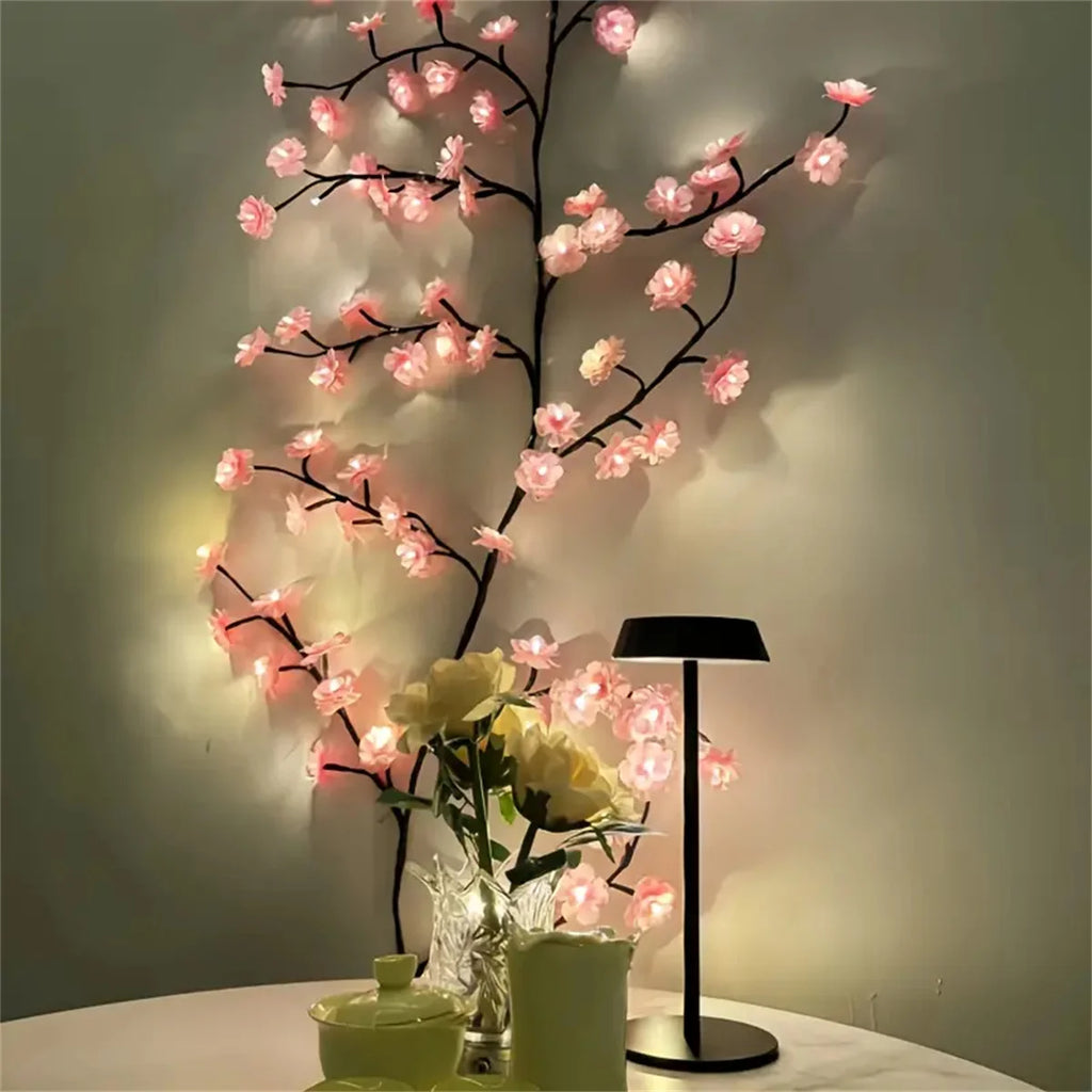 Cherry Blossom LED Tree Branch Rattan Lights - 96 LEDs USB