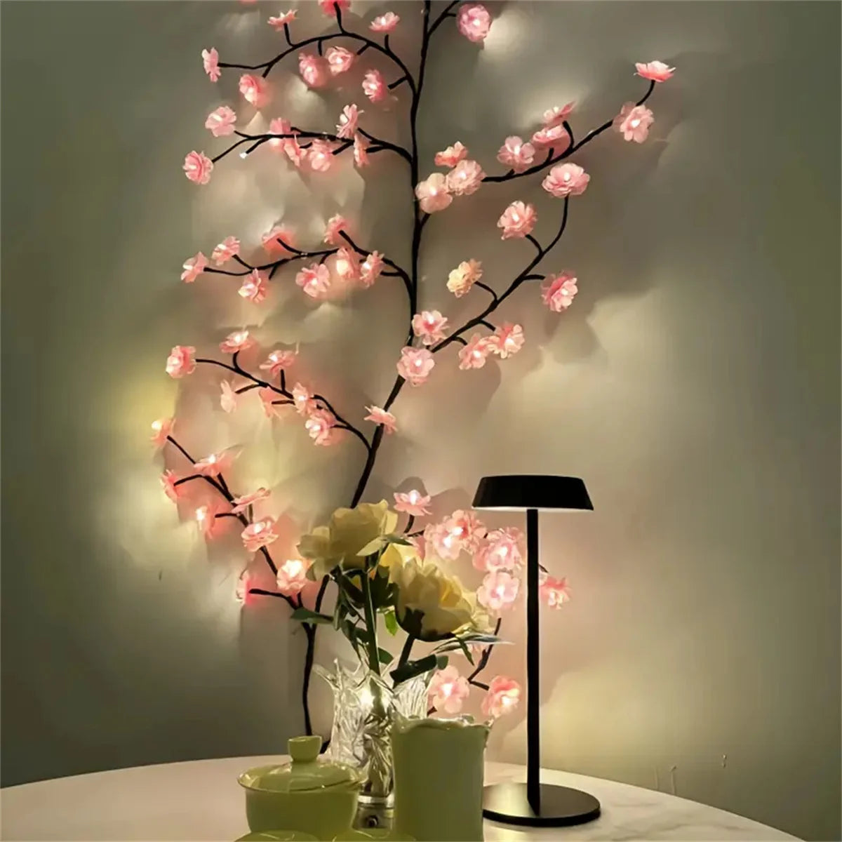 Cherry Blossom LED Tree Branch Rattan Lights - 96 LEDs USB