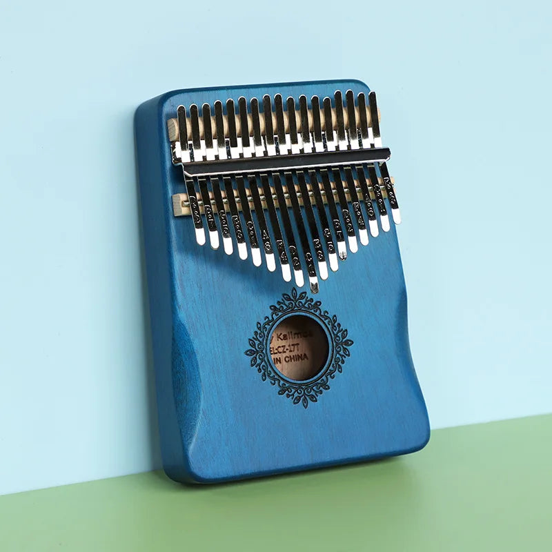21 Key Mahogany Kalimba - Portable Thumb Piano for Beginners