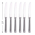 Elegant Striped Silver Cutlery Set - Premium Stainless Steel 304