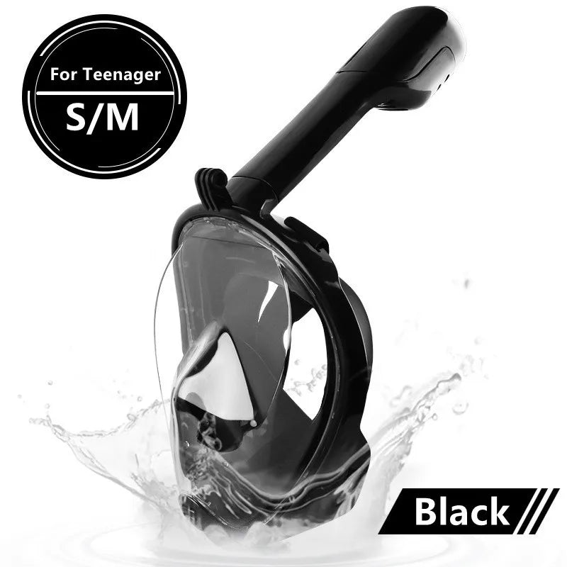 Vabena Full Face Diving Mask - Anti-Fog Snorkel Gear for Adults & Kids