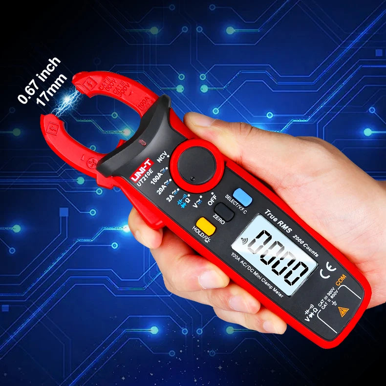 UNI-T UT210E/UT210D Digital Clamp Meter | AC/DC Ammeter | True RMS Multimeter for Electricians & HVAC