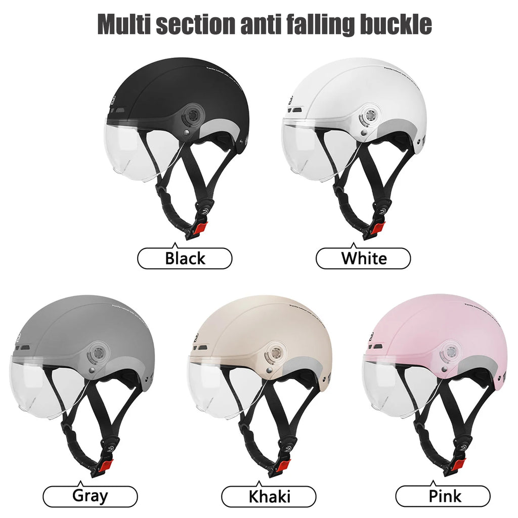 PEMILA Cycling Helmet with Goggles, Ear Protection & Reflective Safety - Adult MTB Road E-Bike
