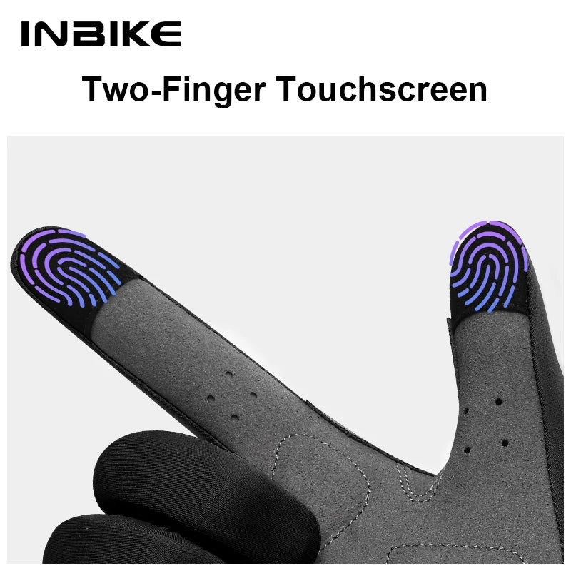 INBIKE Full Finger Touch Screen Cycling Gloves - MTB Road Bike Spring Summer