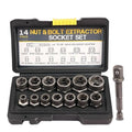 Ultimate 14-Piece Impact Bolt & Nut Remover Set – Cr-Mo Steel Extractor for Damaged Fasteners