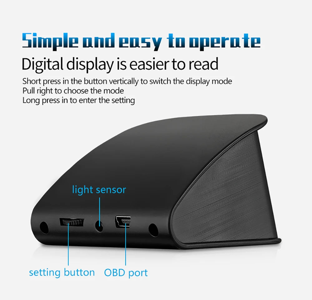 P10 PRO OBD2 Head Up Display - Smart Digital Meter Speedometer