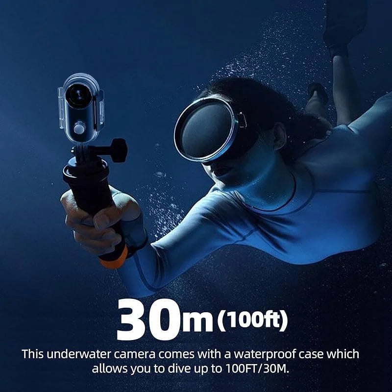 Vabena 4K Mini Action Camera - Waterproof POV Body Cam for Adventures
