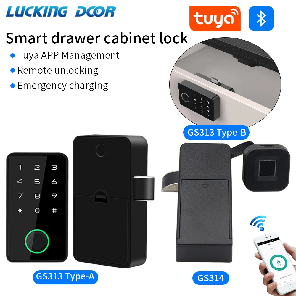Invisible Biometric Drawer Lock - Smart Bluetooth & IC Card Security