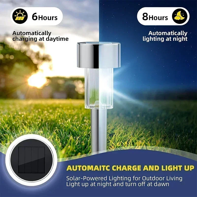 Vabena Solar Garden Lights Outdoor - Waterproof LED Landscape Pathway Lamps (10/20/30 Pcs)