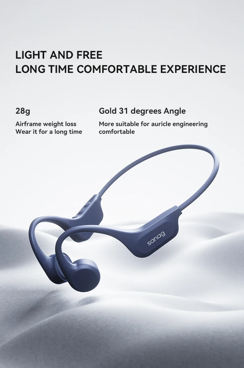 Sanag B60S Bone Conduction Swimming Headphones IPX8 Bluetooth MP3