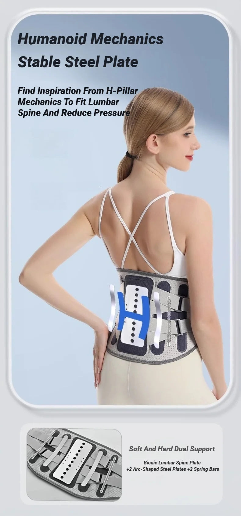 Back Brace Support Belt for Lower Back Pain Relief | Adjustable Lumbar Waist Support