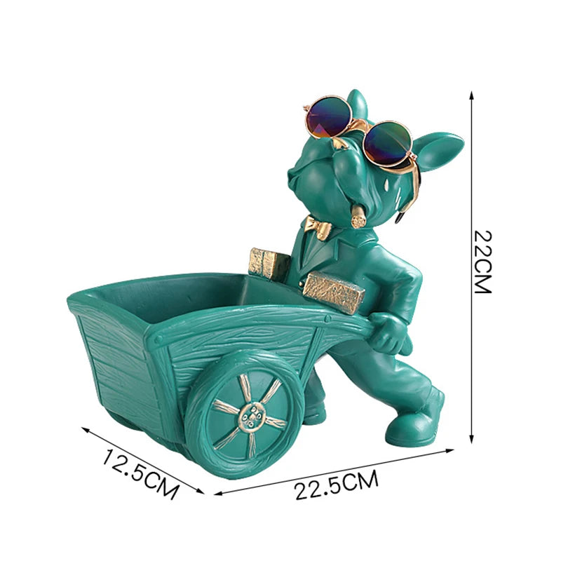 Vabena Elegant Resin Dog Statue with Storage - Home Decor Accent