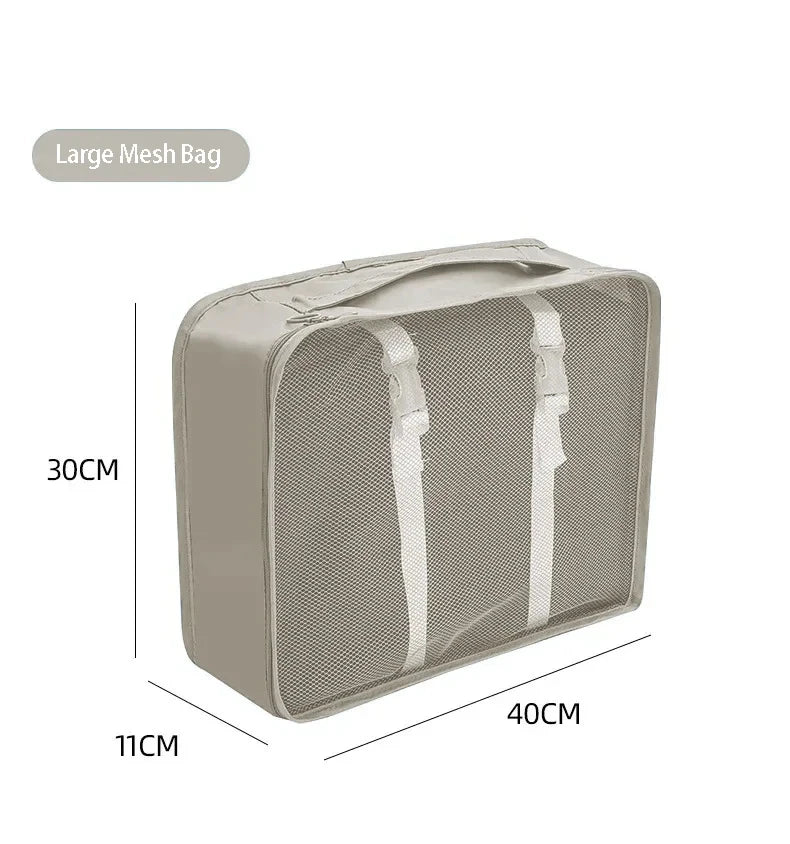 7/10 Pcs Travel Organizer Set - Packing Cubes & Storage Bags for Suitcases