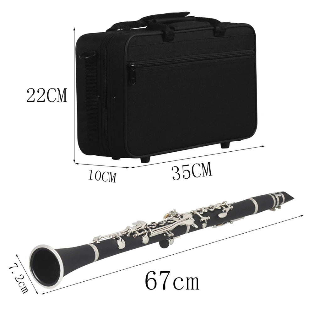 SLADE Bb Clarinet 17 Keys Bakelite Professional Woodwind Instrument