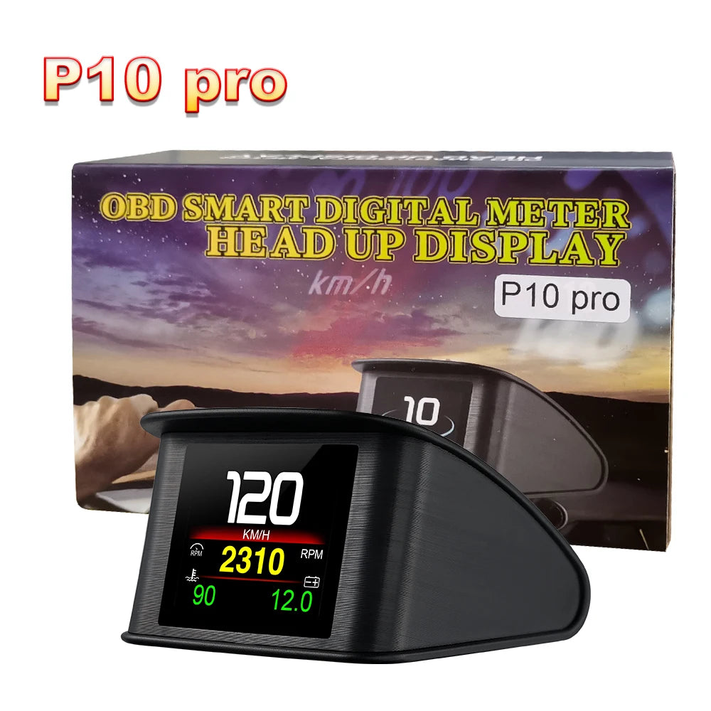 P10 PRO OBD2 Head Up Display - Smart Digital Meter Speedometer